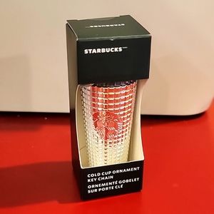 Starbucks Disco Cold Cup Ornament Key Chain NIB New in Box NWT